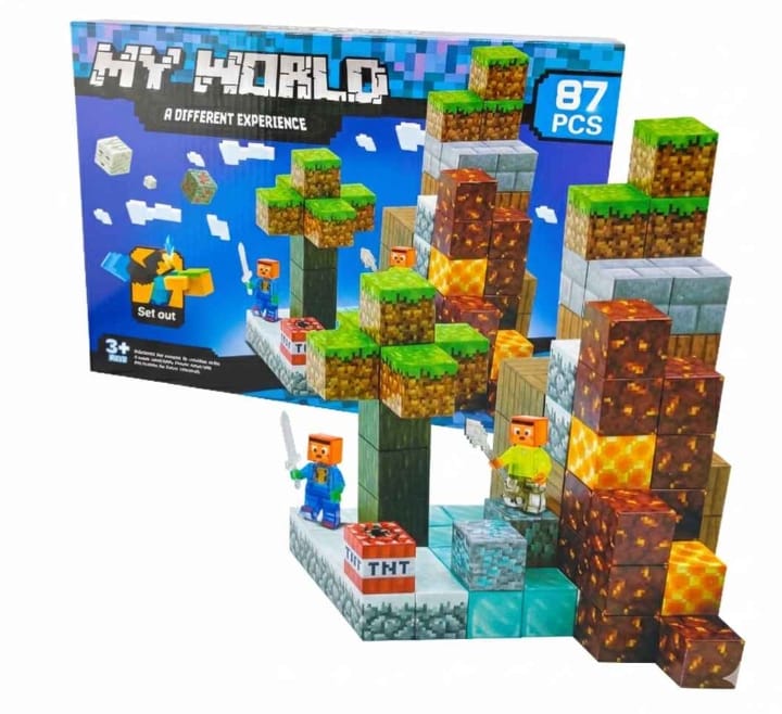 Minecraft Bloques Magnéticos 87 Piezas