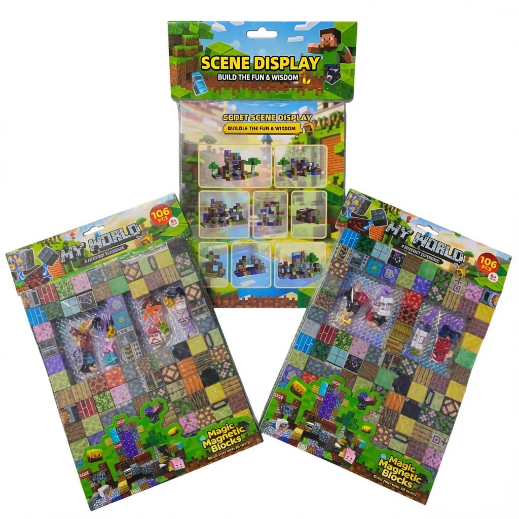 Minecraft Bloques Magnéticos 106 Piezas
