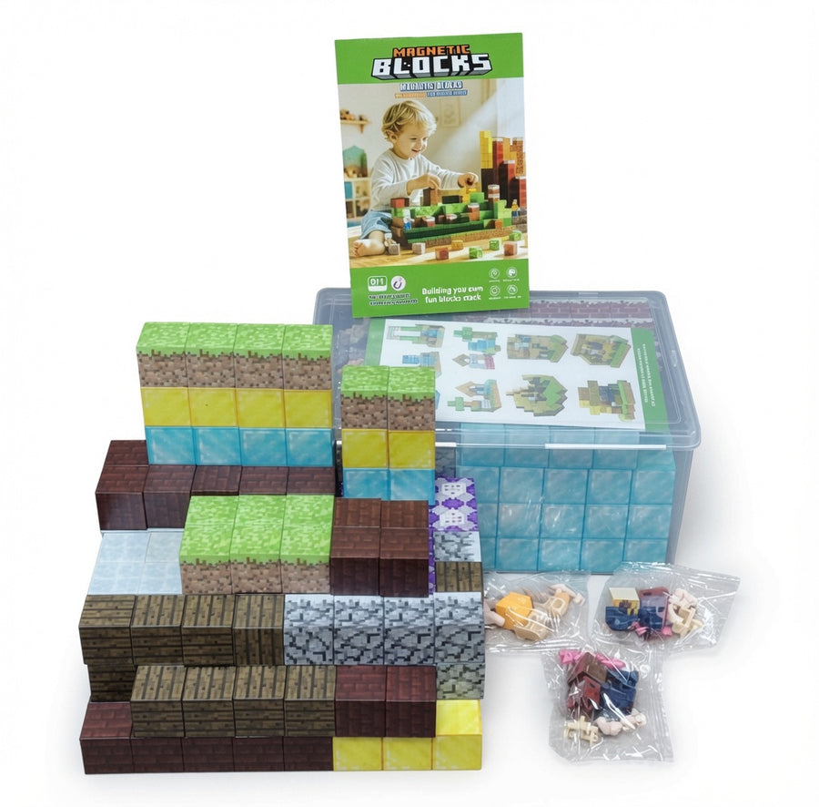 Caja Minecraft Bloques Magnéticos +176 Piezas