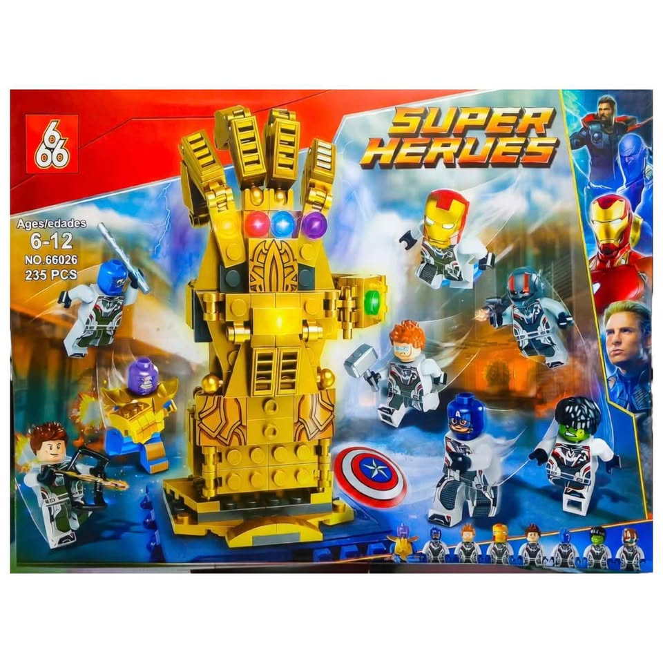 LEGO Guantelete Del Infinito Marvel Super Heroes +235 Piezas No.66026 con 8 minifiguras de los Vengadores