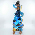 Figura Vegito Fusión Goku y Vegeta Dragon Ball Z 46cm con Luz LED azul y base con figuras SSB