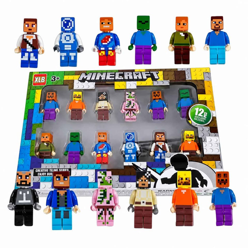 12 Minifiguras LEGO Minecraft XLB Creative Tiling Series - Set completo