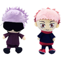 2 Peluches Satoru Gojo y Yuji Itadori Jujutsu Kaisen 25cm - Pack completo