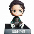 Figura Cabezón Chibi Tanjiro Kamado Demon Slayer 12cm con base negra oficial