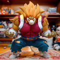 Figura Cumber Super Saiyajin Ozaru Dorado Dragon Ball Heroes 31cm - Pose de combate con garras