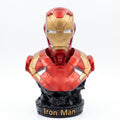 Figura Busto Iron Man Mark XLVI Marvel Avengers 35cm con acabado metálico rojo y dorado y base negra con letras doradas